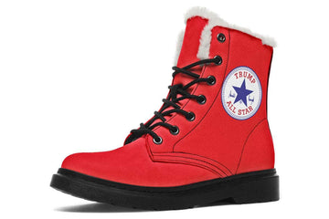 All Stars Red - Fur-lined Boots