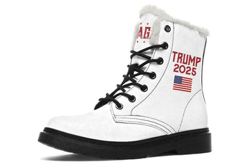 White & Red 45 - Fur-lined Boots