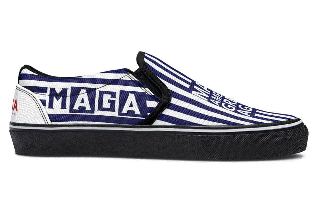 πΊπΈ TRUMP 2024 MAGA Blue - Slipons