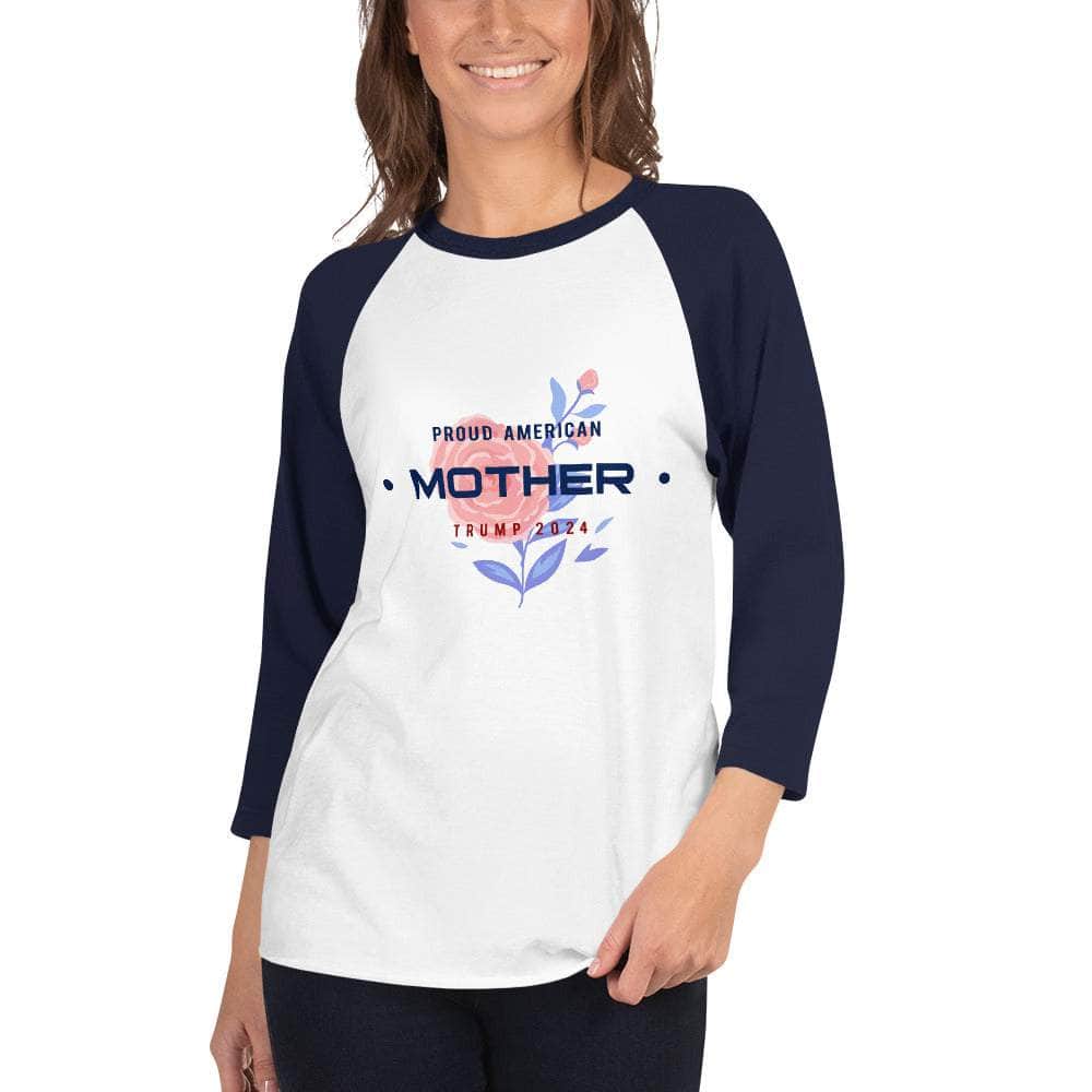 👩❤️👨 Proud American MOTHER raglan shirt