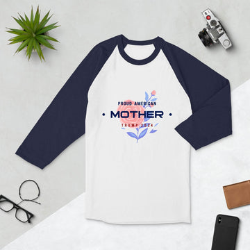 π©ββ€οΈβπ¨ Proud American MOTHER raglan shirt