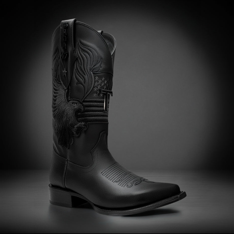 Royal Black MAGA Boots