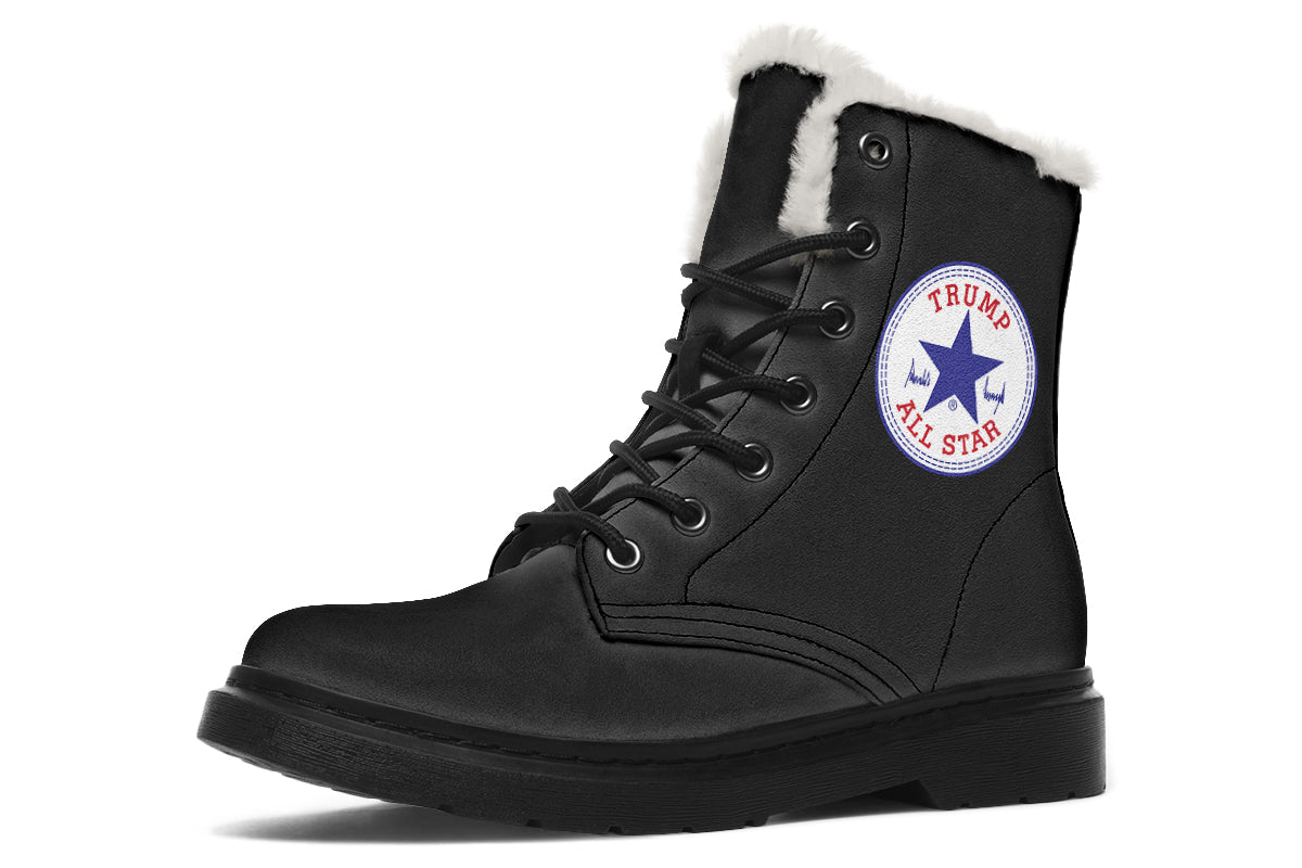 All Stars Black - Fur-lined Boots