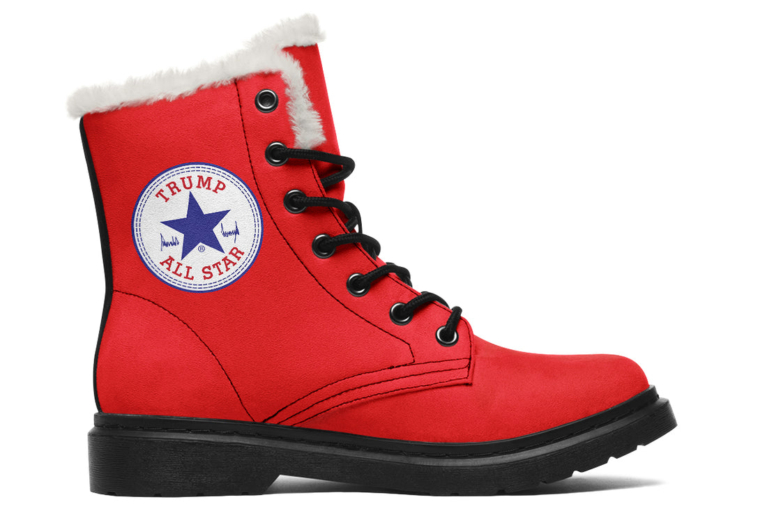 All Stars Red - Fur-lined Boots