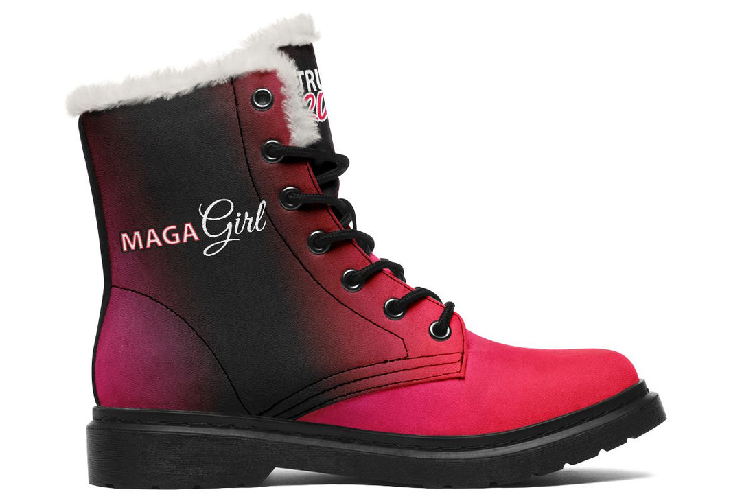 💞 TRUMP MAGA Girl - Fur-lined Boots