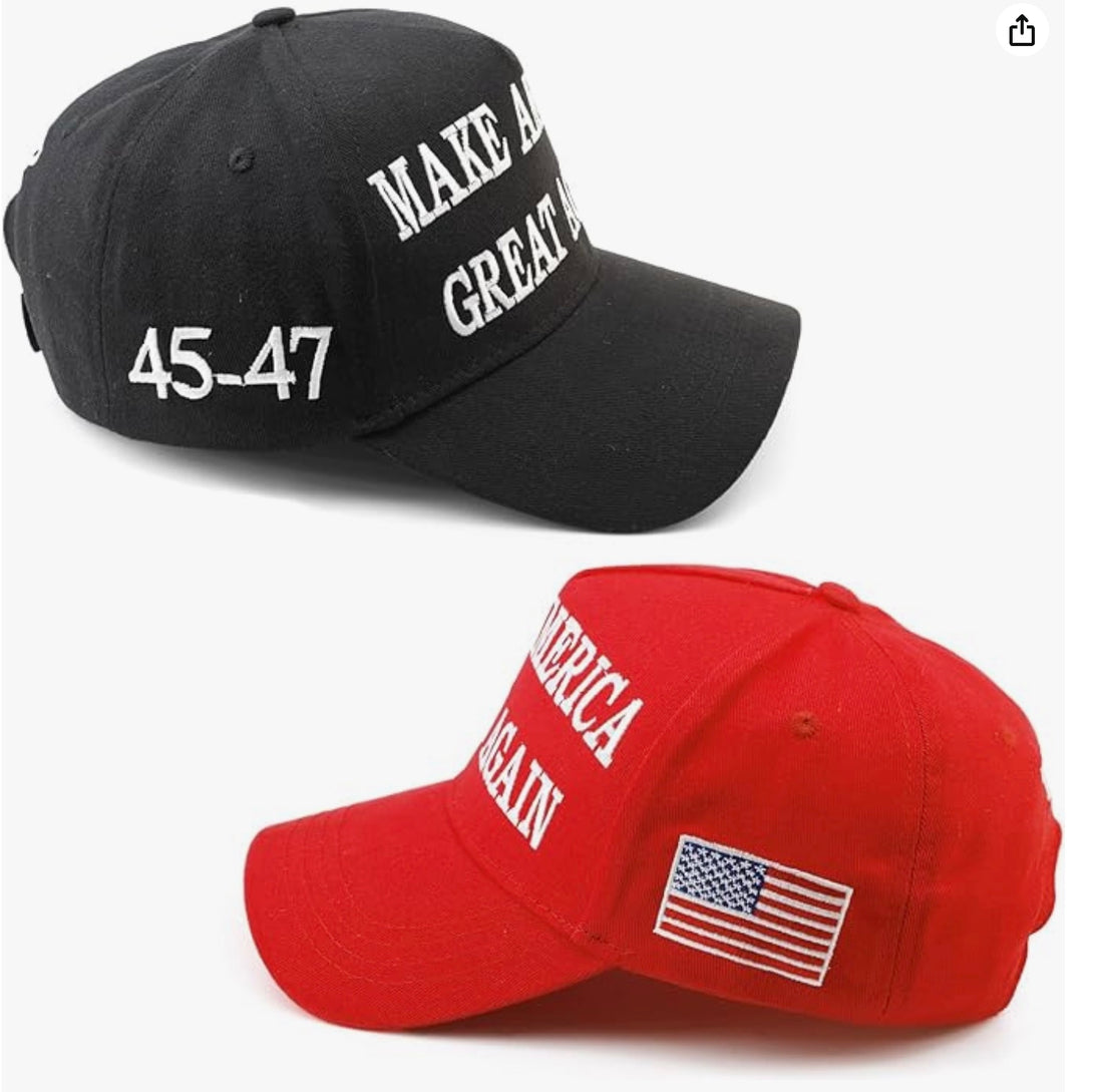 ❤️ 2-Pack: MAGA Red & Black