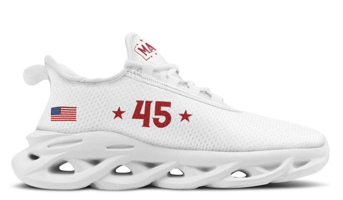 White & Red 45 - Max Air Sneakers