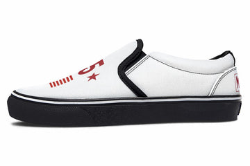 White & Red 45 - Slipons