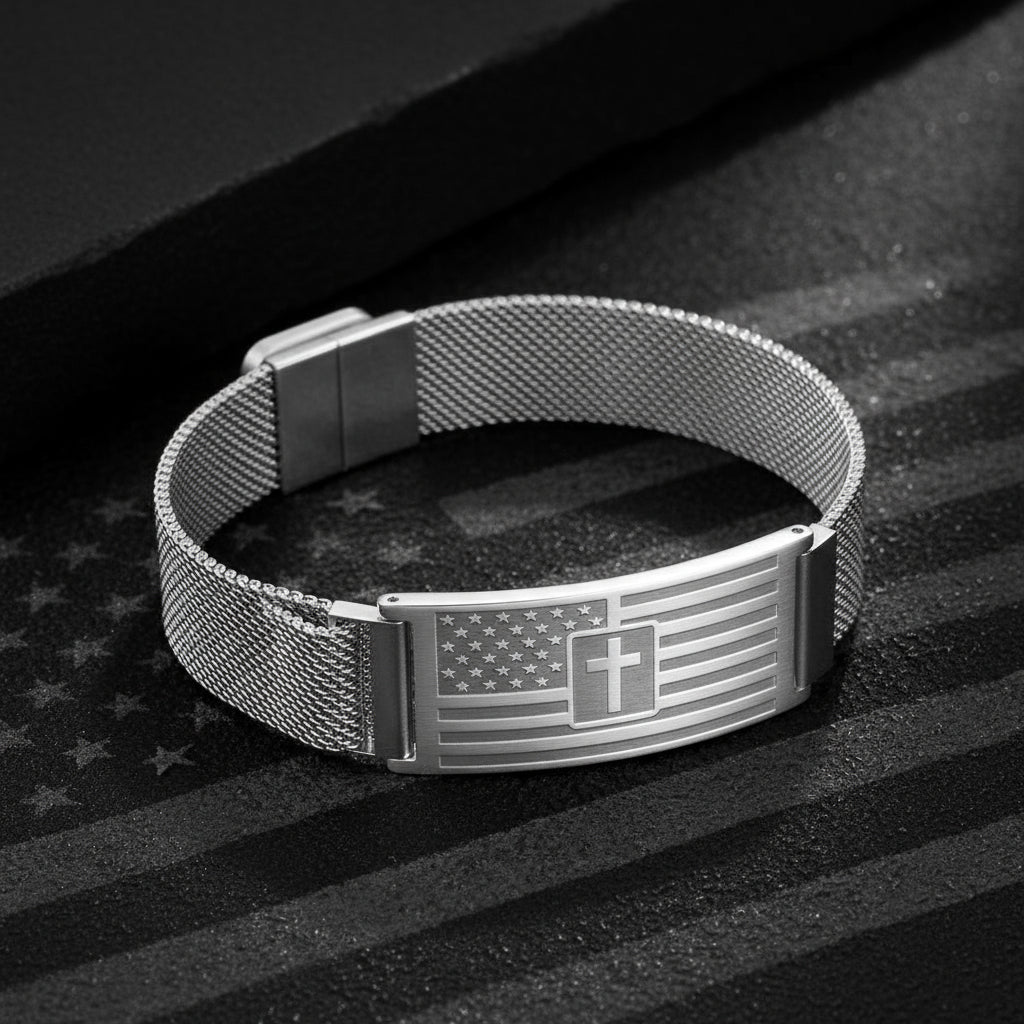 Faith & Freedom Cross Bracelet